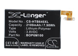 Battery for HTC One Remix 35H00216-00M, B0P6M100, BOP6M100 3.8V Li-Polymer 2100m