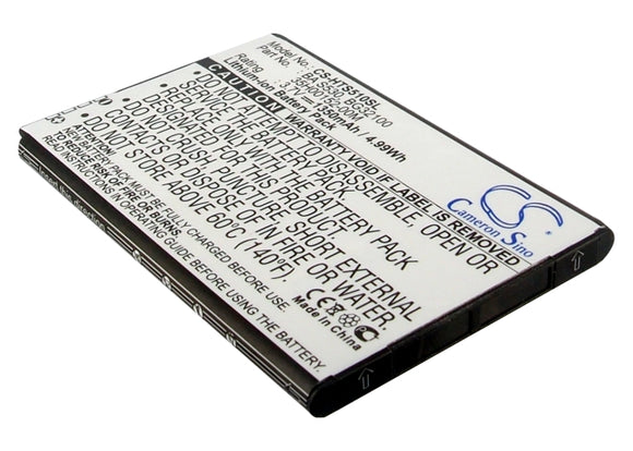 Battery for HTC PG88100 35H00152-00M, 35H00159-00M, BA S530, BA S590, BG32100, B