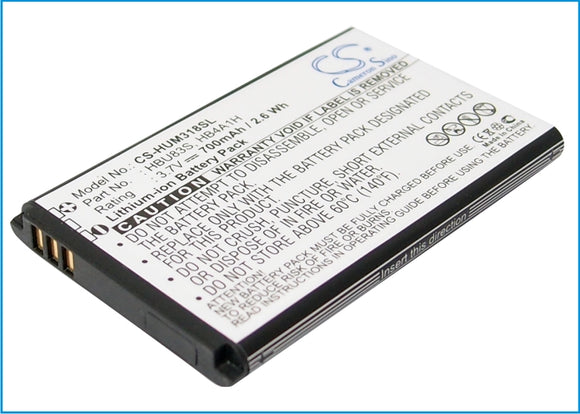 Battery for METROPCS HWM636 HB4A1H, HBU83S 3.7V Li-ion 700mAh / 2.59Wh