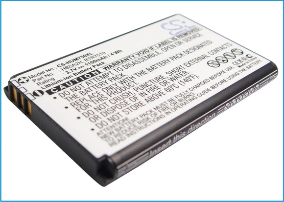 Battery for HUAWEI C8000 BTR7519, HB5A2H 3.7V Li-ion 1100mAh / 4.07Wh