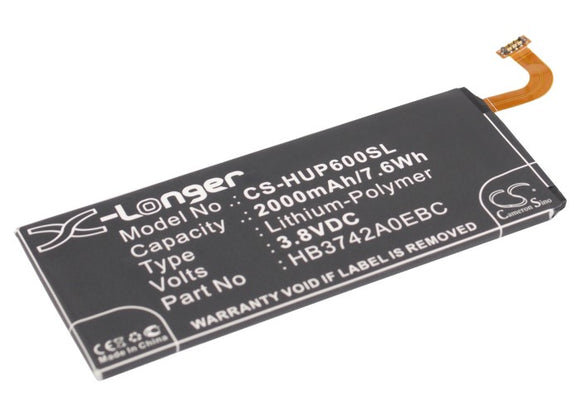 Battery for HUAWEI Ascend G6-U10 HB3472A0EBC, HB3742A0E8C, HB3742A0EBC, HB3742A0