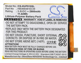 Battery for HUAWEI Nova 2 Lite HB366481ECW 3.8V Li-Polymer 2900mAh / 11.02Wh