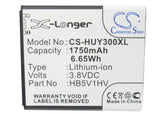 Battery for HUAWEI Ascend W1-U00 HB5V1, HB5V1HV 3.8V Li-ion 1750mAh / 6.65Wh