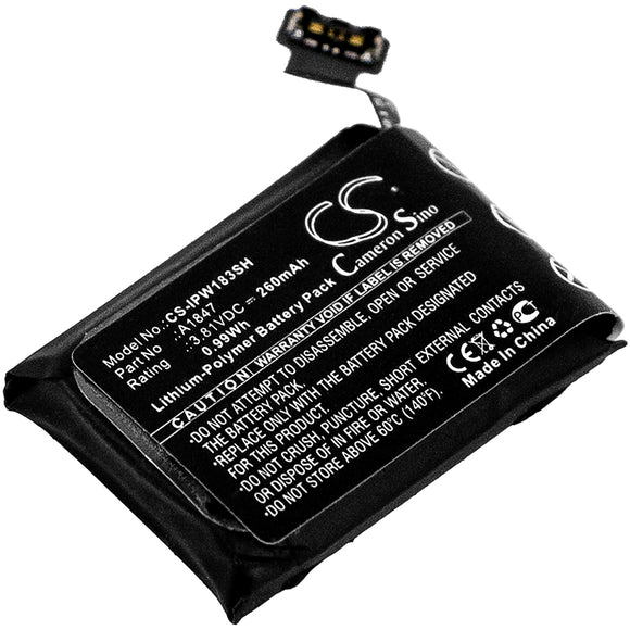 Battery for Apple Watch Series 3 38mm A1847 3.81V Li-Polymer 260mAh / 0.99Wh