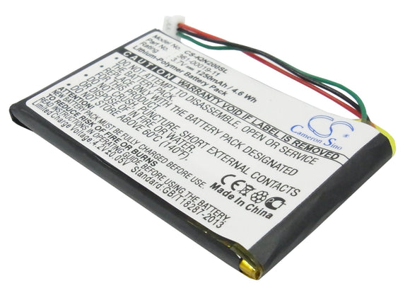 Battery for Garmin Nuvi 200W 010-00621-10, 361-00019-11 3.7V Li-Polymer 1250mAh