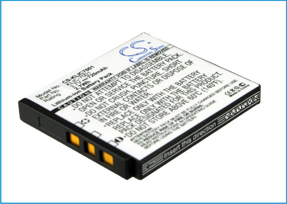 Battery for Praktica Luxmedia 10TS 3.7V Li-ion 720mAh / 2.7Wh