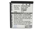 Battery for Kodak Playsport Video Camera KLIC-7004 3.7V Li-ion 800mAh / 3.0Wh
