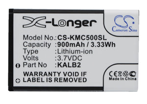Battery for Maxcom MM821 3.7V Li-ion 900mAh / 3.33Wh