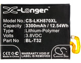 Battery for LG H870S BL-T32, EAC63438701 3.8V Li-Polymer 3300mAh / 12.54Wh