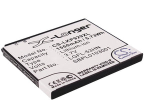 Battery for LG P929 KGFL-53HN, LGFL-53HN, SBPL0103001, SBPL0103002 3.7V Li-ion 1