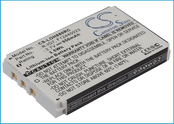 Battery for Logitech Harmony 890 Remote 1903040000, 190304-0004, 190304200, 1903