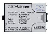 Battery for Sagem MW3022 251212309, SA-SN1, SA-SN2, SA-SN3 3.7V Li-ion 1200mAh /