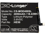 Battery for Motorola XT1924-6 HE50, SNN5989A 3.8V Li-Polymer 4850mAh / 18.43Wh