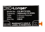 Battery for Motorola XT916 EB40, SNN5910, SNN5910A, SNN5910B 3.8V Li-Polymer 340