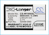 Battery for Sagem OT860 189950240, SAAM-SN0, SAAM-SN1 3.7V Li-ion 900mAh / 3.33W