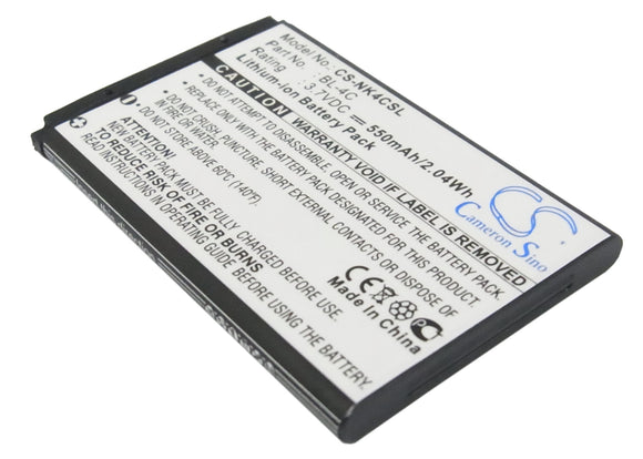 Battery for Nokia 6100 BL-4C 3.7V Li-ion 550mAh / 2.04Wh