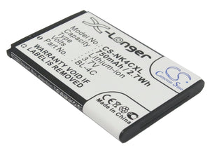 Battery for Nokia 7705 BL-4C 3.7V Li-ion 750mAh / 2.78Wh