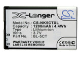 Battery for Nokia 5220 XpressMusic BL-5CT 3.7V Li-ion 1200mAh / 4.44Wh