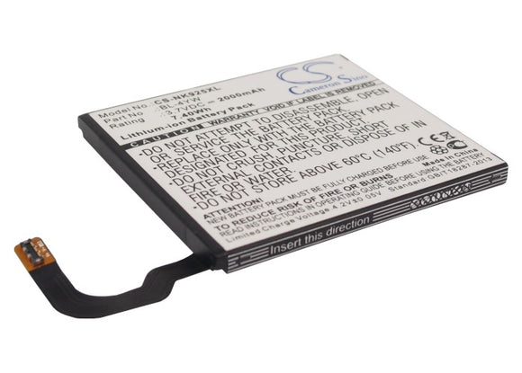 Battery for Microsoft Lumia 925.2 BL-4YW 3.7V Li-ion 2000mAh / 7.40Wh