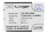Battery for Nokia 3587i BLC-1, BLC-2, BMC-3 3.7V Li-ion 1350mAh / 5.00Wh
