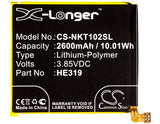 Battery for Nokia TA-1038 HE319 3.85V Li-Polymer 2600mAh / 10.01Wh