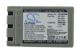 Battery for MINOLTA DiMAGE G400 NP-500, NP-600 3.7V Li-ion 850mAh