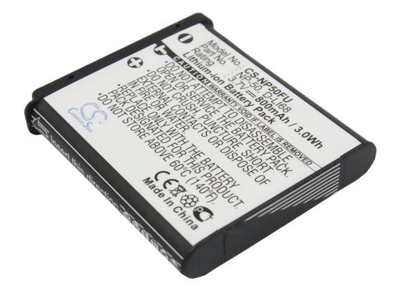 Battery for Fujifilm FinePix F550EXR NP-50, NP-50A 3.7V Li-ion 800mAh / 2.96Wh