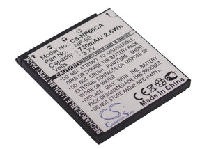 Battery for Casio Exilim Zoom EX-Z80SR NP-60 3.7V Li-ion 720mAh