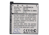 Battery for Casio Exilim EX-Z90BK NP-60 3.7V Li-ion 720mAh