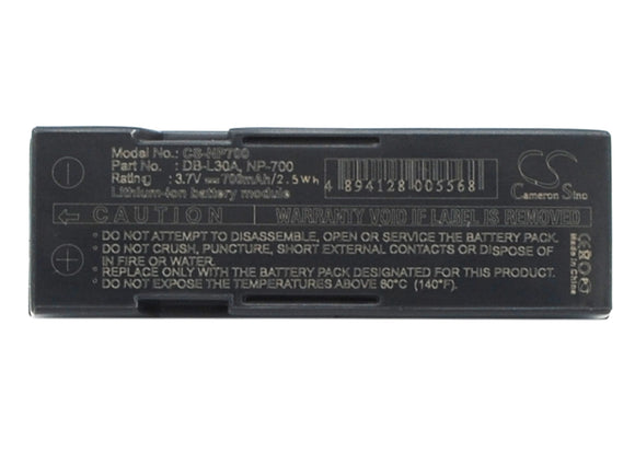 Battery for MINOLTA DG-X50-R NP-700 3.7V Li-ion 700mAh