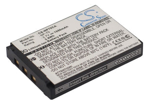 Battery for Casio Exilim Zoom EX-Z155 NP-70 3.7V Li-ion 1050mAh