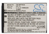 Battery for Casio Exilim Zoom EX-Z150RD NP-70 3.7V Li-ion 1050mAh