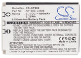 Battery for TRAVELER Slimline X4 02491-0015-00, 02491-0037-00, BATS4, NP-900 3.7
