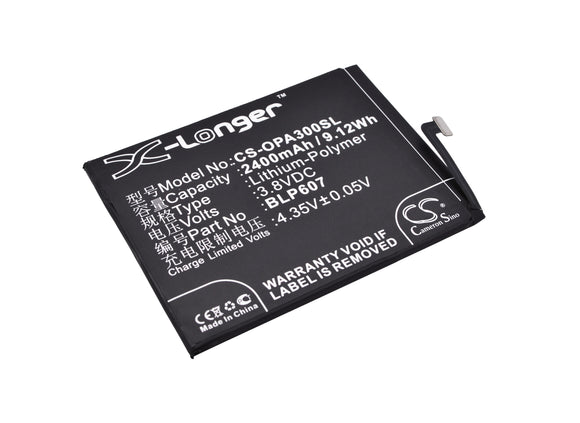 Battery for OnePlus E1001 BLP607 3.8V Li-Polymer 2400mAh / 9.12Wh