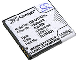 Battery for Alcatel OT-5038D TLi018D1, TLi018D2 3.8V Li-ion 1800mAh / 6.84Wh