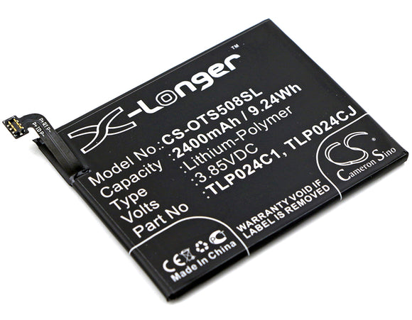 Battery for Alcatel 5046D C2400007C2, CAC2400011C1, TLP024C1, TLP024C2, TLP024CC