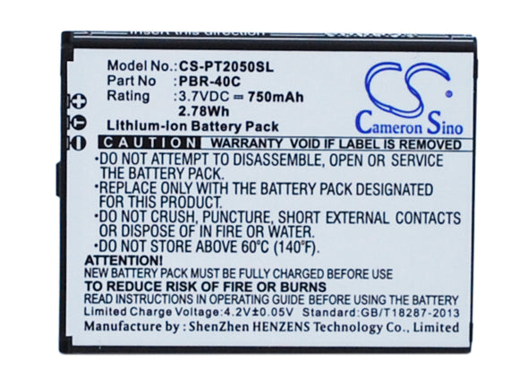 Battery for Pantech Breeze 4 PBR-40C 3.7V Li-ion 750mAh / 2.78Wh