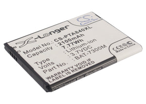 Battery for Pantech Vega S5 BAT-7300M 3.7V Li-ion 2100mAh / 7.77Wh
