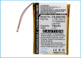 Battery for Sony NWZ-S615 1-756-763-11, 7Y19A60823, LIS1401 3.7V Li-Polymer 750m