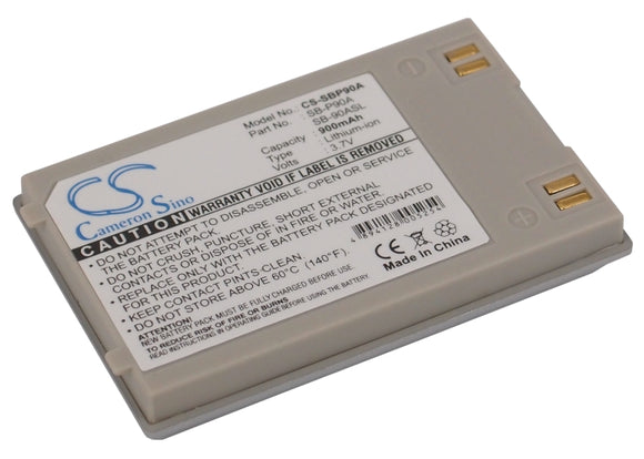 Battery for Samsung VP-M105B SB-90ASL, SB-P90A, SB-P90AB, SB-P90ASL 3.7V Li-ion 