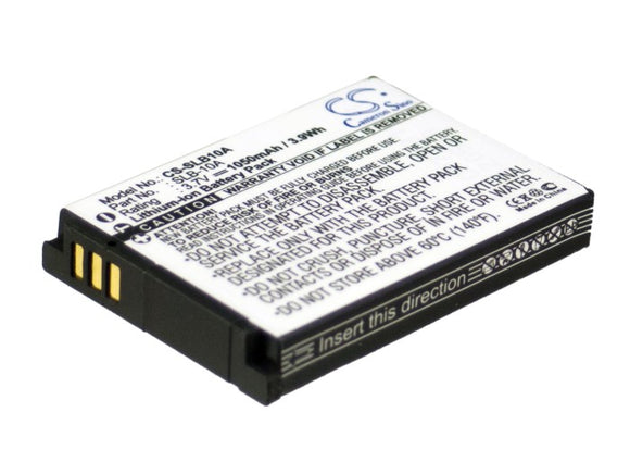Battery for Samsung WB2100 SLB-10A 3.7V Li-ion 1050mAh / 3.89Wh
