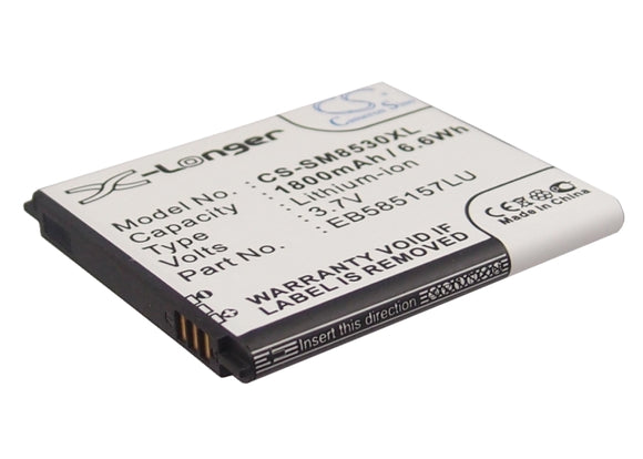 Battery for Samsung GT-I8558 EB585157LU 3.7V Li-ion 1800mAh / 6.6Wh