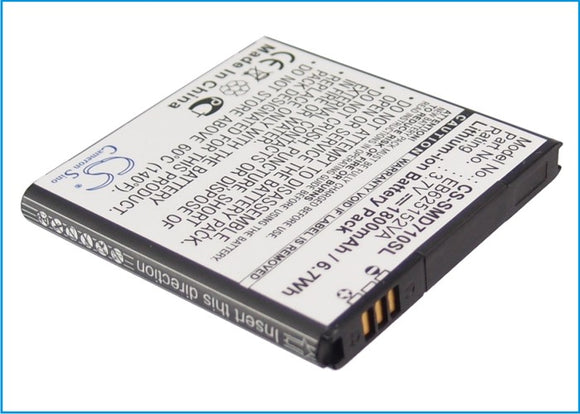 Battery for Samsung SCH-I929 EB625152VA, EB625152VU 3.7V Li-ion 1800mAh / 6.66Wh