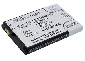 Battery for Samsung SGH-D888 AB553850DC, AB553850DE 3.7V Li-ion 1350mAh / 4.95Wh