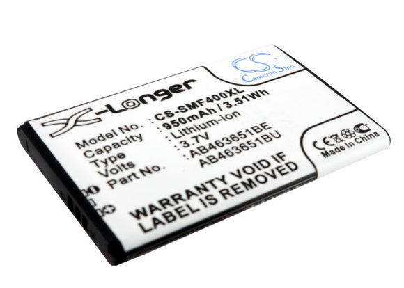 Battery for Samsung SGH-F278 AB463651BC, AB463651BE, AB463651BEC, AB463651BU 3.7