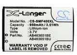 Battery for Samsung SGH-F408 AB463651BC, AB463651BE, AB463651BEC, AB463651BU 3.7