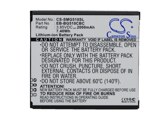 Battery for Samsung SM-G5108Q EB-BG510CBC 3.85V Li-ion 2000mAh / 7.60Wh