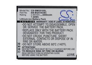 Battery for Samsung SM-G5108 EB-BG510CBC 3.85V Li-ion 2000mAh / 7.60Wh