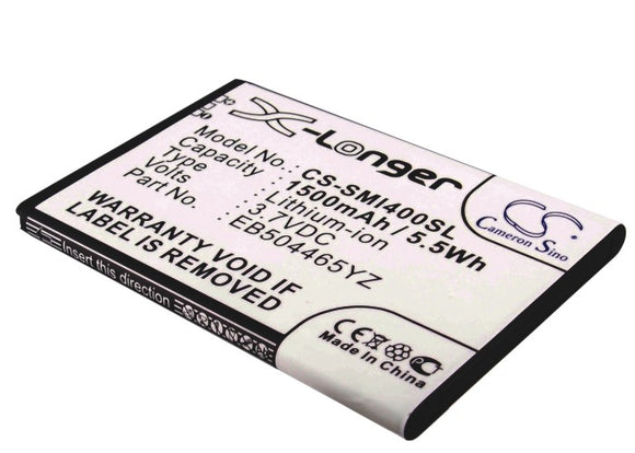 Battery for Samsung SCH-I510 EB504465IZ, EB504465YZ 3.7V Li-ion 1500mAh / 5.55Wh