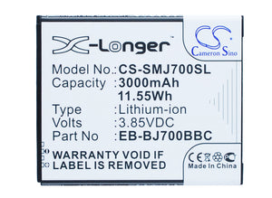 Battery for Samsung SM-J700 EB-BJ700BBC, EB-BJ700CBE 3.85V Li-ion 3000mAh / 11.5